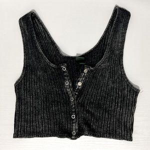 Wild Fable Henley Cropped Tank Top